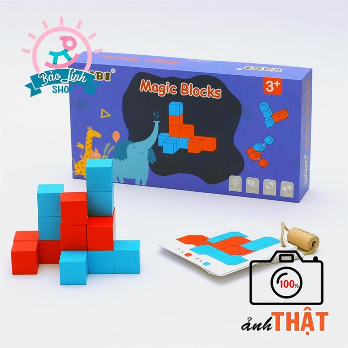 Xếp hình cube theo thẻ - Món đồ chơi thông minh cho bé 3-5 tuổi